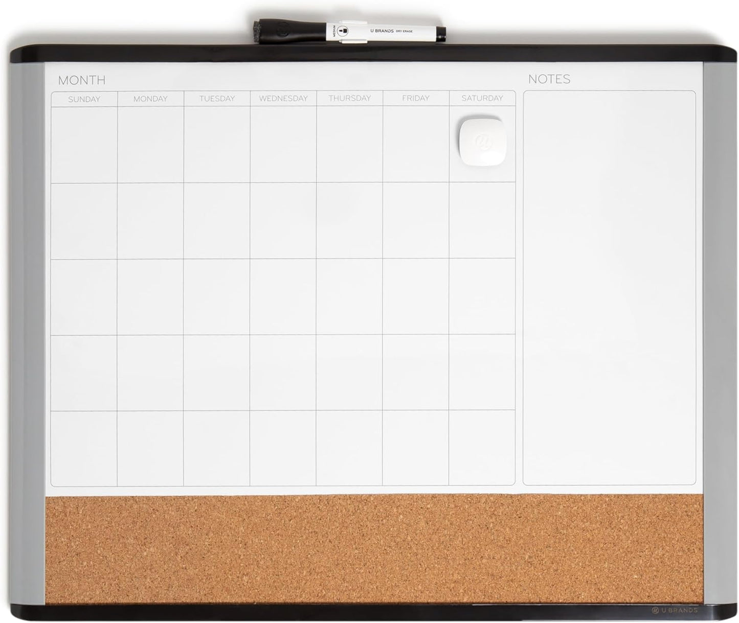 SyncBoard™ 3-in-1 Magnetic Dry Erase Calendar (20"x16")