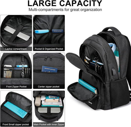 GuardPack™ 15.6" Laptop & School Backpack(Black)