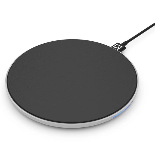 ChargeMate™ 10W Wireless Pad, Black Leather