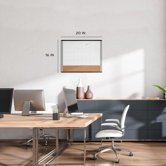 SyncBoard™ 3-in-1 Magnetic Dry Erase Calendar (20"x16")