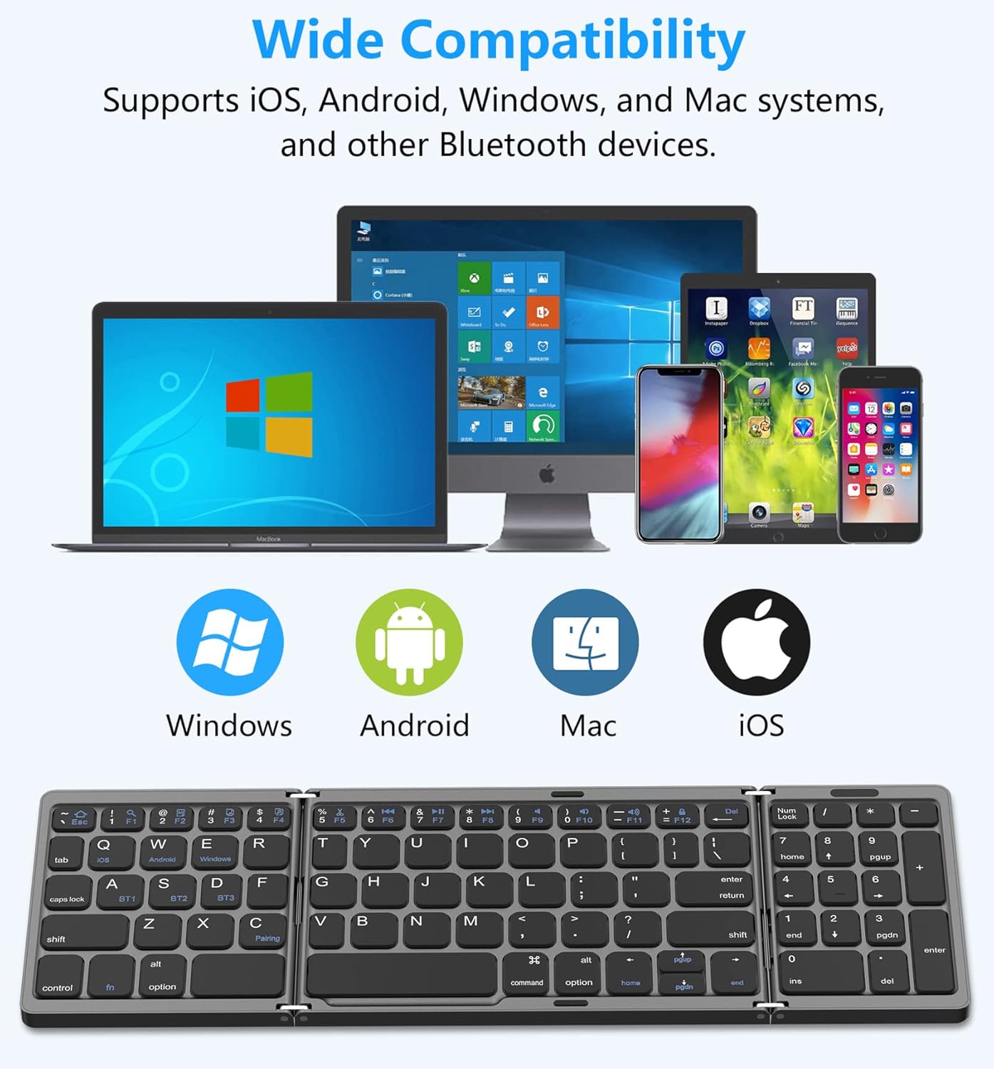 KeyFold™ Foldable Bluetooth Keyboard
